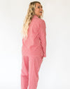 Women's Holiday Red Gingham Shirt & PJ Set - Back