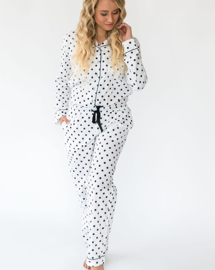 Women's Classic Dot Shirt & PJ Set - Front