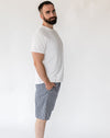 Men's Holiday Navy Gingham shorts - Side