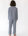 Kid's Holiday Navy Gingham Shirt & PJ Set - Back