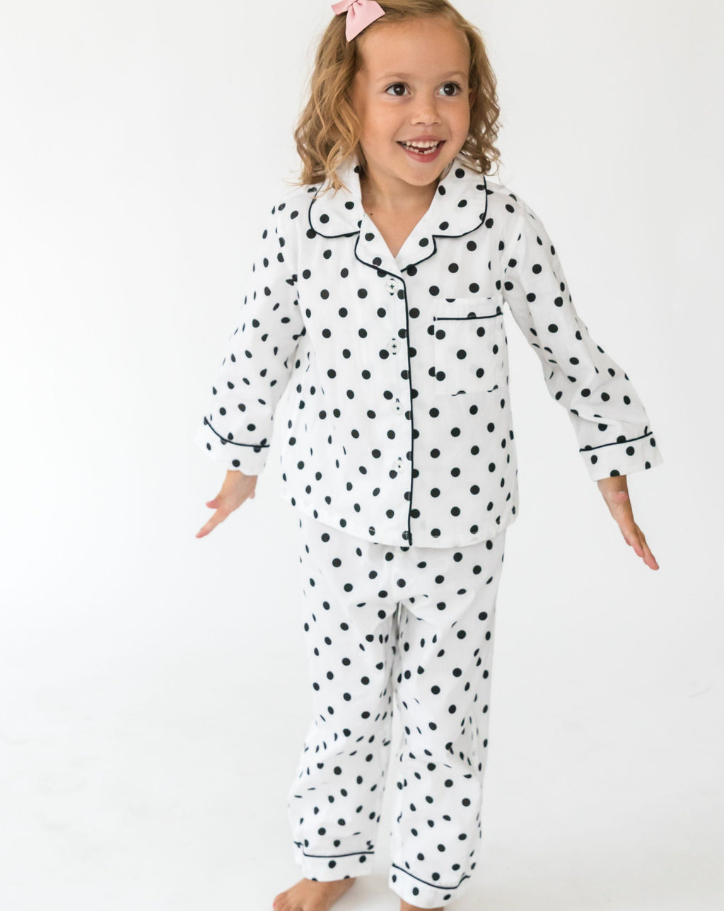 Kid's Classic Dot Shirt & PJ Set - Front