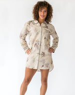 Women's Maple Print Night Shirt - Front