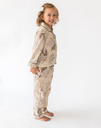 Kid's Maple Print Shirt & PJ Set - Side Girls