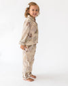 Kid's Maple Print Shirt & PJ Set - Side Girls
