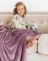 Kid's Maple Print Shirt & PJ Set - Sitting